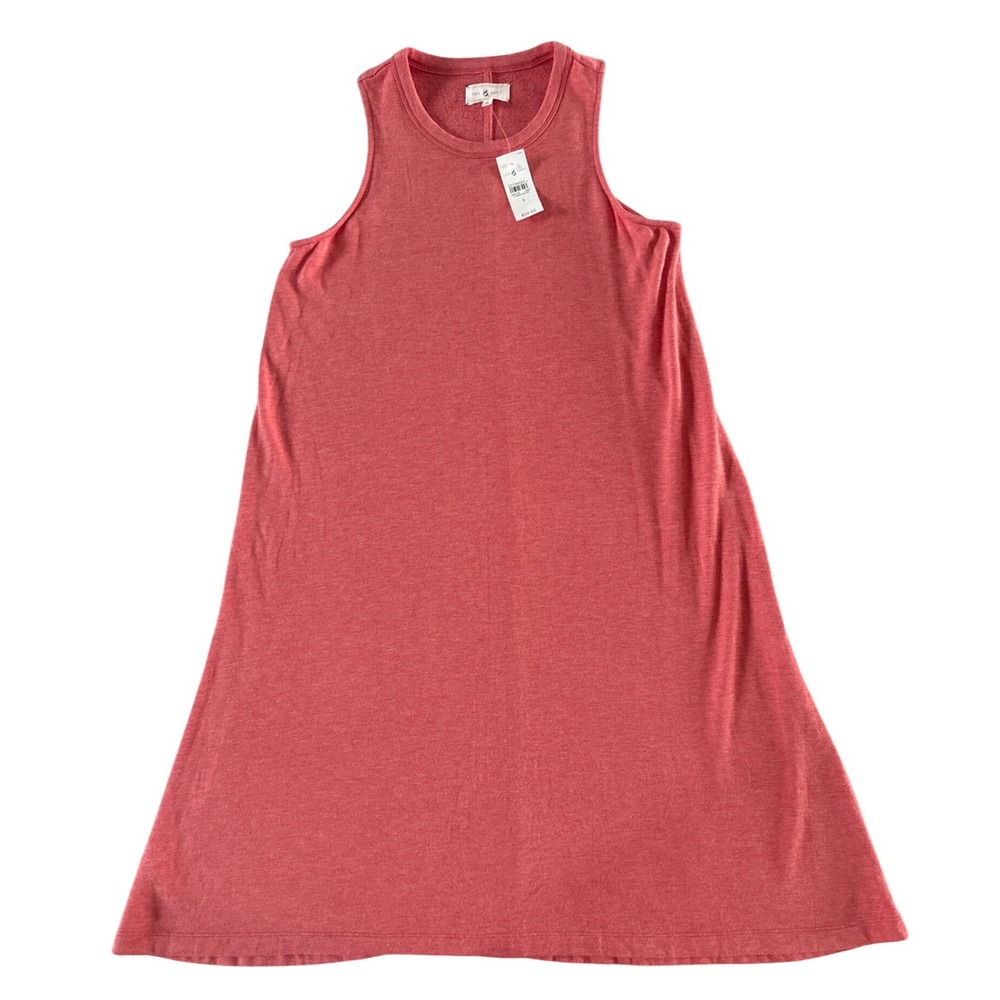 Lou & Grey Coral Heathered Sleeveless Swing Dress Orange Size S Soft NWT 418217